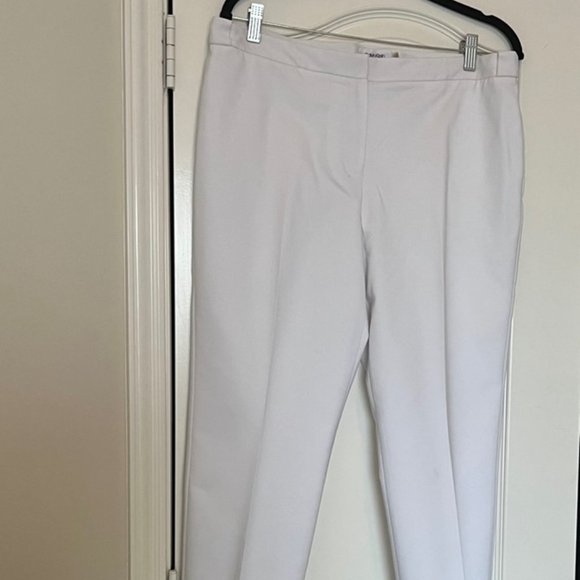 CALVIN KLIEN | White Straight-Leg Dress Pants (Size 14P) - Picture 5 of 12